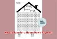 How to Save for a House Down Payment