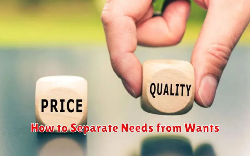 How to Separate Needs from Wants
