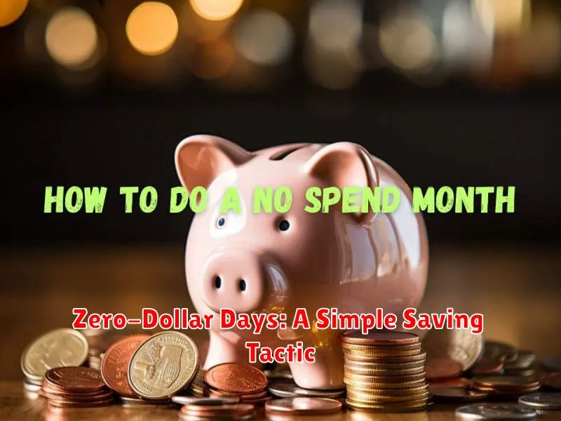 Zero-Dollar Days: A Simple Saving Tactic
